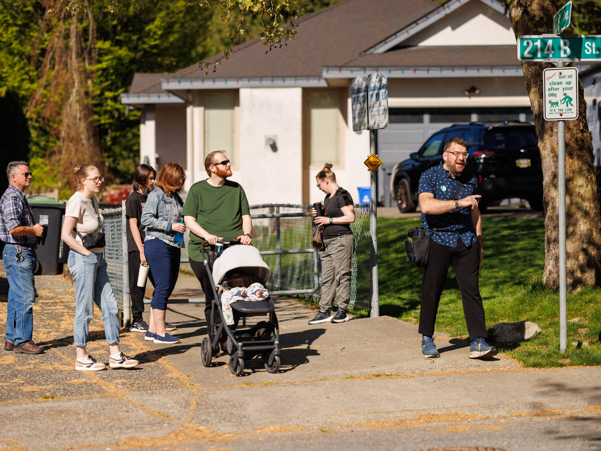 Leading the annual Langley Jane's Walk, 2026 (Photo Credit: Jonny Ray)